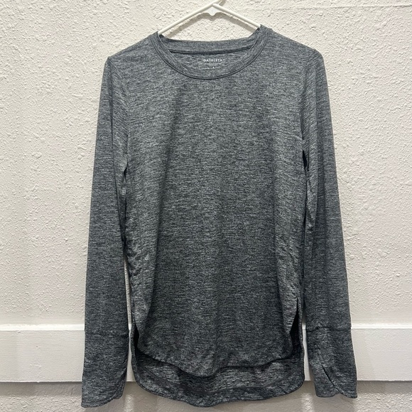 Athleta Uptempo Long Sleeve Athletic Top in Dark Heather Grey Small - Picture 2 of 7